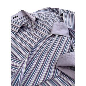 Bugatchi Uomo Nordstrom Men's Button Down Med Business Long sleeve Top Flip Cuff